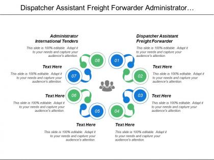 Dispatcher assistant freight forwarder administrator international tenders sales representative