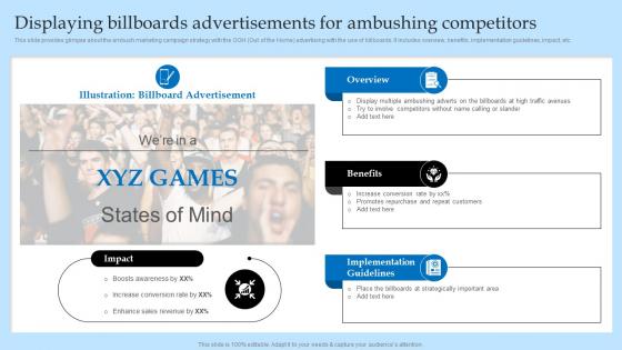 Displaying Billboards Advertisements For Ambushing Effective Predatory Marketing Tactics MKT SS V
