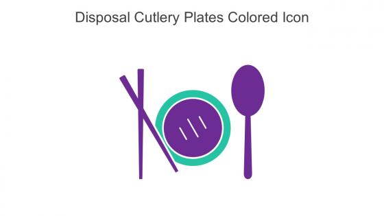 Disposal Cutlery Plates Colored Icon In Powerpoint Pptx Png And Editable Eps Format