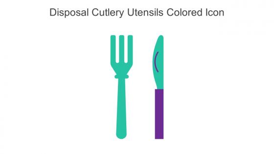 Disposal Cutlery Utensils Colored Icon In Powerpoint Pptx Png And Editable Eps Format