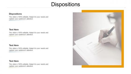 Dispositions ppt powerpoint presentation slides examples cpb