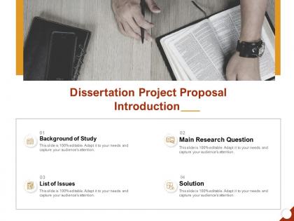 Dissertation project proposal introduction ppt powerpoint presentation file example