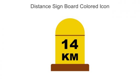 Distance Sign Board Colored Icon In Powerpoint Pptx Png And Editable Eps Format