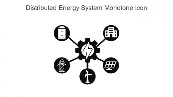 Distributed Energy System Monotone Icon In Powerpoint Pptx Png And Editable Eps Format