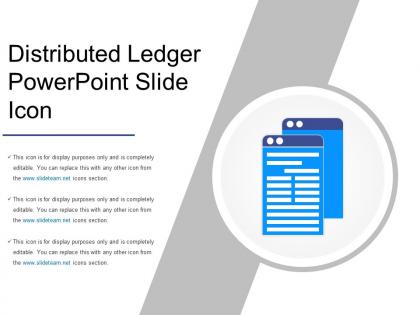 Distributed ledger powerpoint slide icon