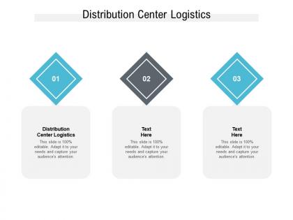 Distribution center logistics ppt powerpoint presentation file graphic tips cpb
