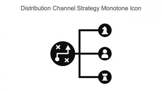 Distribution Channel Strategy Monotone Icon In Powerpoint Pptx Png And Editable Eps Format