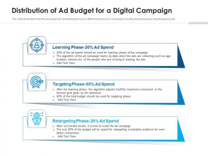 Distribution of ad budget for a digital campaign