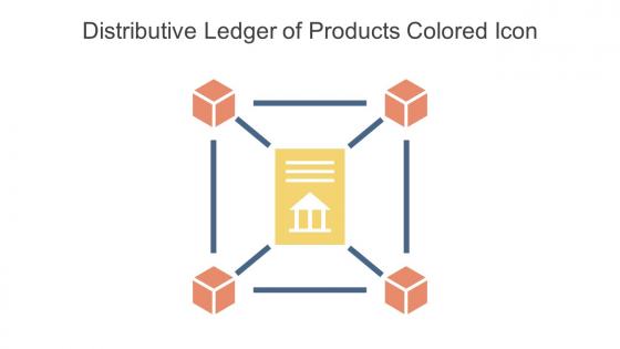 Distributive Ledger Of Products Colored Icon In Powerpoint Pptx Png And Editable Eps Format