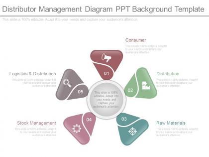 Distributor management diagram ppt background template