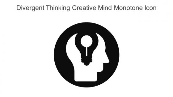 Divergent Thinking Creative Mind Monotone Icon In Powerpoint Pptx Png And Editable Eps Format