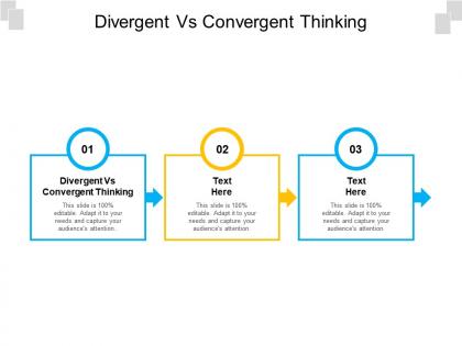 Divergent vs convergent thinking ppt powerpoint presentation inspiration example introduction cpb