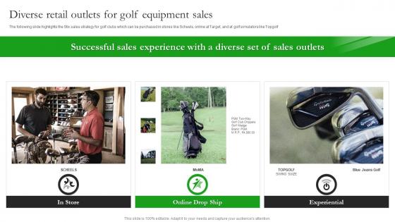 Diverse Retail Outlets For Golf Equipment Sales Stix Startup Funding Pitch Deck