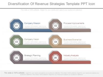 Diversification of revenue strategies template ppt icon