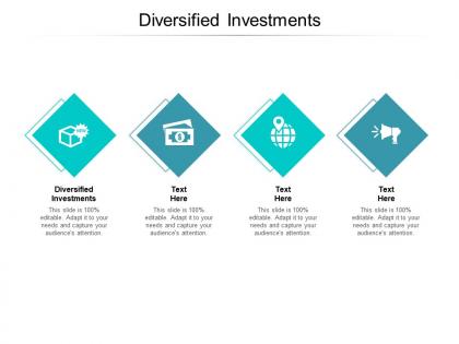 Diversified investments ppt powerpoint presentation infographic template professional cpb