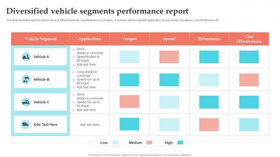 Diversified Vehicle Segments Performance Report
