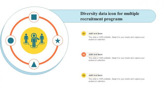 Diversity Data Icon For Multiple Recruitment Programs
