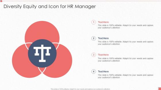 Diversity Equity And Icon For Hr Manager