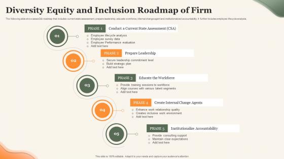 Diversity Equity And Inclusion Roadmap Of Firm