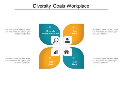 Diversity goals workplace ppt powerpoint presentation slides gridlines cpb