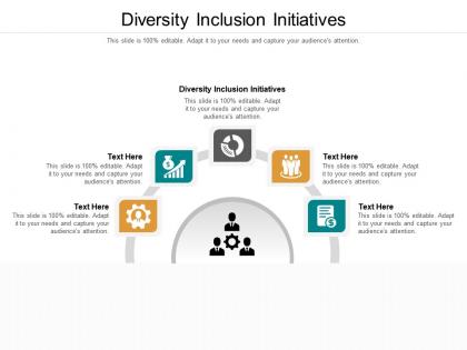 Diversity inclusion initiatives ppt powerpoint presentation backgrounds cpb