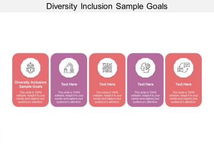 Diversity inclusion sample goals ppt powerpoint presentation file elements cpb