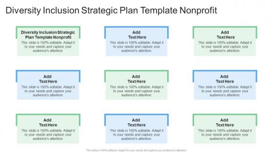 Diversity Inclusion Strategic Plan Template Nonprofit In Powerpoint And Google Slides Cpb