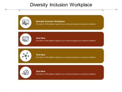 Diversity inclusion workplace ppt powerpoint presentation slides designs download cpb