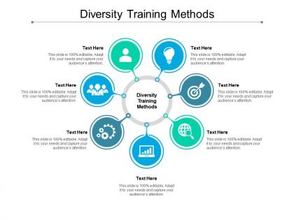Diversity training methods ppt powerpoint presentation outline icon cpb