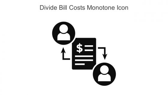 Divide Bill Costs Monotone Icon In Powerpoint Pptx Png And Editable Eps Format