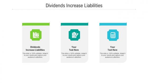Dividends increase liabilities ppt powerpoint presentation gallery ideas cpb