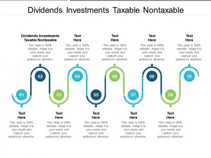 Dividends investments taxable nontaxable ppt powerpoint presentation styles graphics design cpb