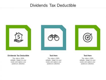 Dividends tax deductible ppt powerpoint presentation infographics guidelines cpb
