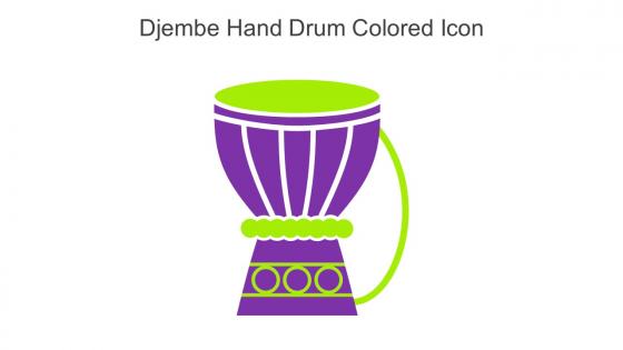 Djembe Hand Drum Colored Icon In Powerpoint Pptx Png And Editable Eps Format