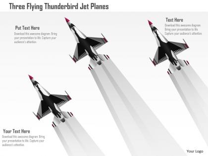 Dl three flying thunderbird jet planes powerpoint template
