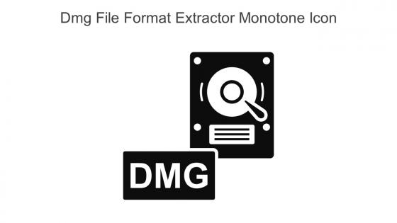 DMG File Format Extractor Monotone Icon In Powerpoint Pptx Png And Editable Eps Format