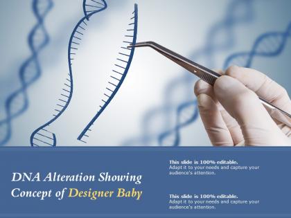 Dna alteration showing concept of designer baby