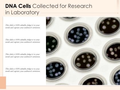 Dna cells collected for research in laboratory