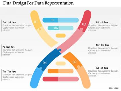 Dna design for data representation flat powerpoint design