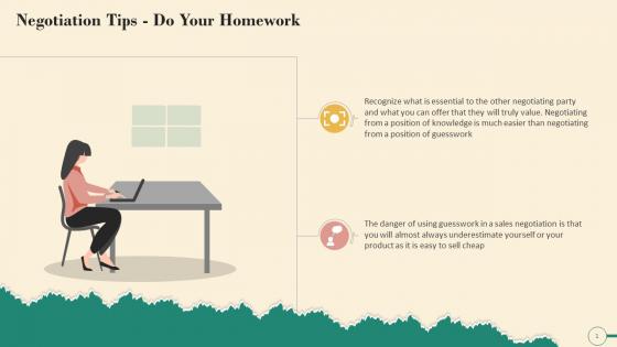 Do Homework A Tip For Successful Negotiation Training Ppt