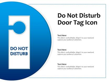 Do not disturb door tag icon