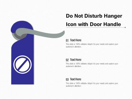 Do not disturb hanger icon with door handle