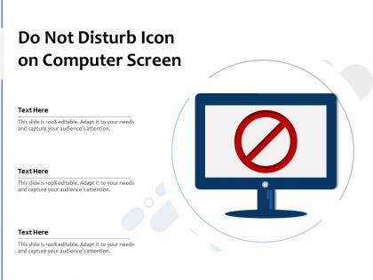 Do not disturb icon on computer screen