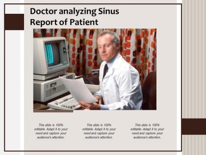 Doctor analyzing sinus report of patient