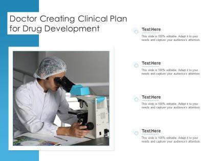 Doctor creating clinical plan for drug development
