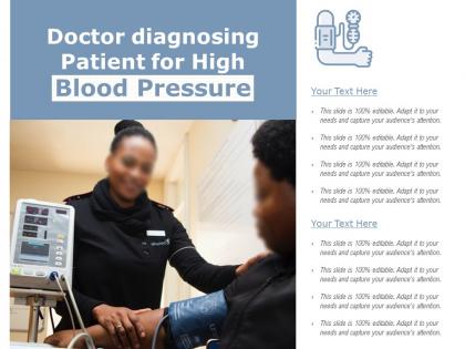 Doctor diagnosing patient for high blood pressure