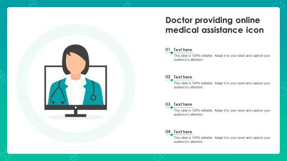Doctor Providing Online Medical Assistance Icon