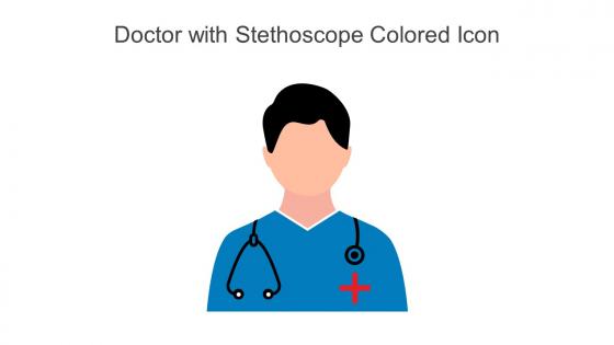 Doctor With Stethoscope Colored Icon In Powerpoint Pptx Png And Editable Eps Format