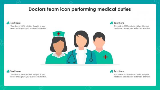 Doctors Team Icon Performing Medical Duties