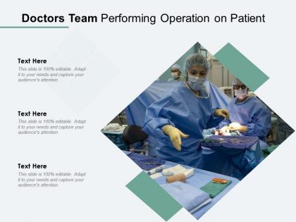 Doctors team performing operation on patient